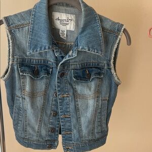 American Rag Blue Denim Sleeveless Jacket